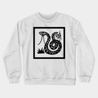 12 Zodiac Animal Signs Paper Cutting Snake Crewneck Sweatshirt